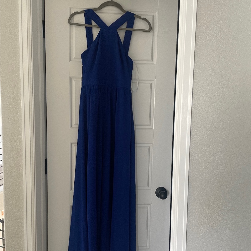 Lulu's Royal Blue Maxi Formal Dress (Size S)
